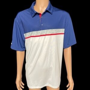 Walter Hagen Men’s Red White Blue XL Folds Of Honor Golf Polo in EUC